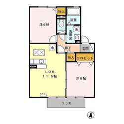 伊勢中川駅 徒歩10分 1階の物件間取画像